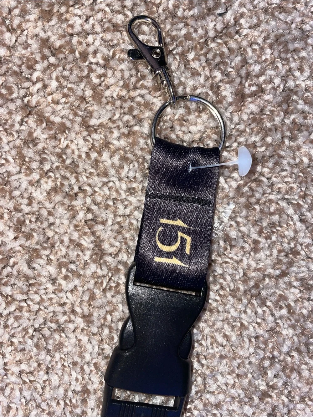 Kentucky Derby Branded Black Lanyard with Metal Clip